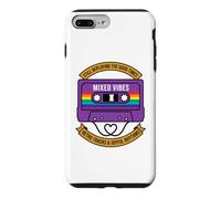 Ruban Cassette rétro LGBT Rainbow Heart Gay Pride Coque pour iPhone 7 Plus/8 Plus