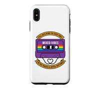 Ruban Cassette rétro LGBT Rainbow Heart Gay Pride Coque pour iPhone XS Max