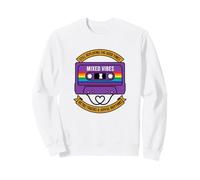 Ruban Cassette rétro LGBT Rainbow Heart Gay Pride Sweatshirt