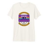 Ruban Cassette rétro LGBT Rainbow Heart Gay Pride T-Shirt Haut de Gamme