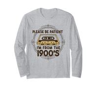 Ruban Cassette rétro « Please Be Patient I'm from The 1900s » Manche Longue
