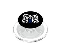 Ruban Chimio Contre Le Cancer du Colon Survivor Fighter Bleu foncé PopSockets PopGrip pour MagSafe