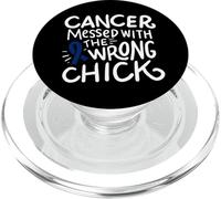 Ruban Chimio Contre Le Cancer du Colon Survivor Fighter Bleu foncé PopSockets PopGrip pour MagSafe