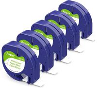 Ruban Compatible avec LetraTag Papier Ruban 12mmx4m Noir sur Blanc,Compatible avec Étiqueteuse LT-100H LT-100T XR XM LT-110T 200B,Paper White Label Tape 91220 S0721510