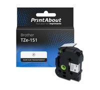 Ruban compatible Brother TZe-151 - (24 mm) - Noir sur transparent