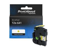 Ruban compatible Brother TZe-641 - (18 mm) - Noir sur jaune
