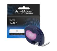 Ruban compatible Dymo 12267 (S0721530) - (12 mm) - Noir sur transparent
