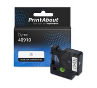 Ruban compatible Dymo 40910 (S0720670) - (9 mm) - Noir sur transparent