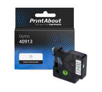 Ruban compatible Dymo 40913 (S0720680) - (9 mm) - Noir sur blanc