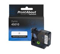 Ruban compatible Dymo 45010 (S0720500) - (12 mm) - Noir sur transparent
