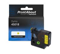 Ruban compatible Dymo 45018 (S0720580) - (12 mm) - Noir sur jaune