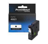 Ruban compatible Dymo 45021 (S0720610) - (12 mm) - Blanc sur noir