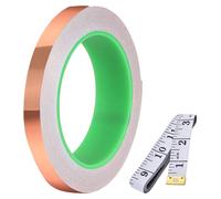 Ruban Conducteur Double Face En Feuille De Cuivre (10 Mm X 30 M) 0,05 Mm D'épaisseur Pour Guitare,Réparations Électriques,Soudure Avec Ruban À Mesurer De 1,5 M