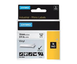 Ruban continu étiquettes vinyle pour Rhino 6000 - 24 mm - noir/jaune Dymo