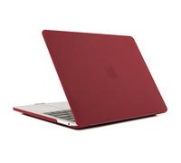 RUBAN Coque rigide à clipser pour MacBook Pro 13" 2023, 2022, 2021-2016 M2 M1 A2338 A2289 A2159 A2251 A1989 A1708 A1706 avec/sans barre tactile, coque rigide à clipser (Marsala Rouge