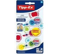 BIC Ruban correcteur Tipp-Ex Mini Pocket Mouse 6 m x 5 mm – Couleurs fantaisies assorties, blister 3