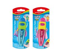 Ruban correcteur rétractable - Couleur bleue ou verte - Application à sec - Mécanisme de poussée - Prise en main confortable - Correcteur de stylo - Idéal comme matériel scolaire - Keyroad