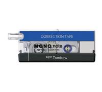 Ruban correcteur tombow mono note de 4mx2,5mm coloris assortis bleu transparent et noir