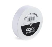 Colop Ruban en coton pour e-mark 25 mm x 25 m Blanc 1 pièce