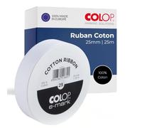 Colop Ruban en coton pour e-mark 25 mm x 25 m Blanc 1 pièce