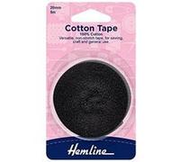 Ruban coton ourlets 2 coloris 20 mm X 5 m - Distrifil(...) - Noir Noir
