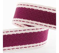 Ruban coton sergé fuchsia 15 mm x 10 m