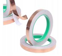 Ruban Cuivre Conducteur 3 mm x 50 m - Adhésif Unilatéral | 0,05 mm Épaisseur | DIY, EMI, Vitrail, Jardin