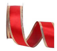Ruban D’emballage Rouge en Polyester Extra Long pour Présents et Fleurs | Brillance Décorative, Finition Lisse et Couleur Vive, pour Couronnes, Fêtes de Mariée et Décorations