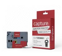 Ruban d’étiquetage Capture 24 mm x 8 m noir sur argent mat CA-TZEM951