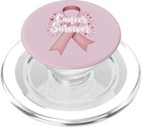 Ruban d'amour et de Force pour survivant du Cancer du Sein PopSockets PopGrip pour MagSafe