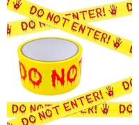 Ruban d'avertissement d'Halloween | 4,5 cm x 25 m Keep Out Halloween Caution Tape | Ruban d'avertissement zombie d'Halloween pour intérieur et extérieur