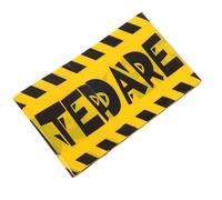 Ruban D'avertissement Fête Halloween Jaune PE pour Bar Décoratif | Non Adhésif, Signalisation de Sécurité, 9,14m par Rouleau, Décoration Festive pour Soirées Halloween