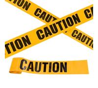 Ruban d'Avertissement Jaune et Noir - 7,5 cm x 20 m - Délimitation de Police - Danger - Non Adhésif - Résistant à la Déchirure - Pour le Lieu de Travail - Zone