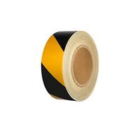 Ruban d'avertissement, ruban lumineux, Adhésif d'avertissement de danger 2 "X 150 pieds, rouleaux d'autocollants réfléchissants fins for vélos, décoration moto(Yellow black)