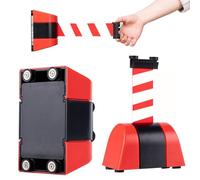 Ruban de barrière magnétique rétractable, 6,5/2,8/4,9/9,8 m, rouge, gestion des files d'attente de sécurité, avec système de freinage pour aire de jeux, hôtels et événements