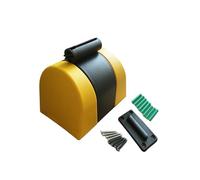 Ruban De Barriere Retractable Cordon d'isolation mural en plastique Ceinture rétractable de 3 mètres Ruban d'avertissement noir et jaune aligné