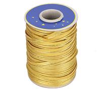 Ruban de biais à double pliage CheoTime pour coudre, tresse de bordure 70 yards Garniture de couture en polyester pour l'artisanat de bricolage, le rembourrage d'oreiller (argent) (or)