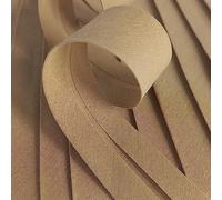Ruban de biais beige de 25 mm de large - pré-plié - polycoton - 10 mètres