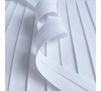Ruban de biais blanc de 25 mm de large - pré-plié - Polycoton - Rouleau complet de 25 m