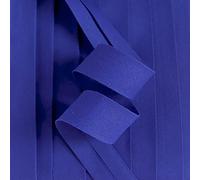 Ruban de biais bleu roi de 25 mm de large - Pré-plié - Polycoton - Rouleau complet de 25 m