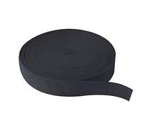 Ruban de biais en coton naturel à chevrons pour couture, loisirs créatifs, couture, noir, 50 m