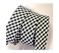 Ruban de biais en coton vichy noir et blanc de 5 m de large x 30 mm de large - Pliage simple - Bordure pour matelassage, couture, fanions, travaux manuels, tapisserie, passepoil et vêtements. Vendeur