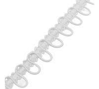Ruban de boutonnière de 1,7 cm avec passants de boutonnière, 1,7 cm, pour | Idéal comme accessoire de couture pour coudre, décorer et concevoir des tissus, des vêtements et des accessoires.
