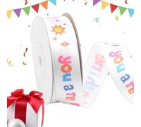 Ruban de bricolage - Ruban pour marque-page 2,5 cm x 18 m | Pour anniversaire, crèche et jardin d' , bouquets, couronnes florales et décoration scolaire