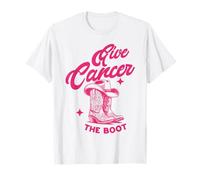 Ruban de Cancer du Sein Fille après Chirurgie avec Logo arrière T-Shirt