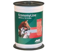 Ruban de clôture Ako EconomyLine Blanc 200 m/12,5 mm