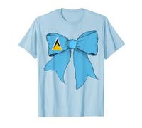Ruban de coquette avec nœud et drapeau de la fierté Sainte-Lucie T-Shirt
