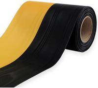 Ruban de couronne moiré 150mm jaune-noir - ruban de deuil, écharpe, décoration, ruban d'association - rouleau de 25m