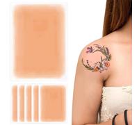 Ruban de couverture de tatouage, ruban couverture tatouage, 6 pcs imperméables invisibles ultra mince patch, 3, 5x5.9 Coupable Makeup pour cicatrice et marques naissance, style 3