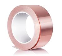 Ruban de cuivre auto-adhésif 30 m x 50 mm Ruban de cuivre EMI Copper Foil Tape Ruban de cuivre Ruban de blindage Ruban de cuivre Ruban adhésif autocollant Protection contre les limaces Ruban de